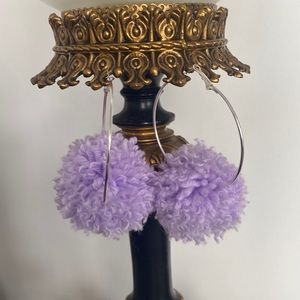 Pom Pom hoop earring